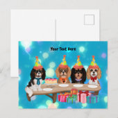 Carte Postale Cavalier King Charles Spaniel de anniversaire (Devant / Derrière)