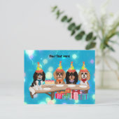 Carte Postale Cavalier King Charles Spaniel de naissance (Debout devant)