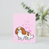 Carte Postale Cavalier King Charles Spaniel Love (Debout devant)