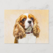 Carte Postale Cavalier King Charles Spaniel Peinture originale (Devant)
