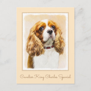 Carte Postale Cavalier King Charles Spaniel Peinture originale