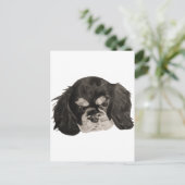 Carte Postale Cavalier King Charles Spaniel Puppy (Debout devant)