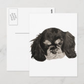 Carte Postale Cavalier King Charles Spaniel Puppy (Devant / Derrière)