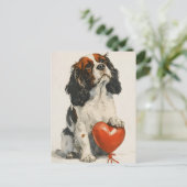 Carte Postale Cavalier Roi Charles Espagnol Saint Valentin (Debout devant)