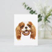 Carte Postale CavalierKingCharlesSpaniel_Epagneul face002 (Debout devant)
