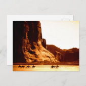 Carte Postale Cavaliers Navajos Dans Canyon De Chelly 1904 Par E (Devant / Derrière)