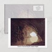 Carte Postale Cave Dans La Soirée Par Joseph Wright (Devant / Derrière)