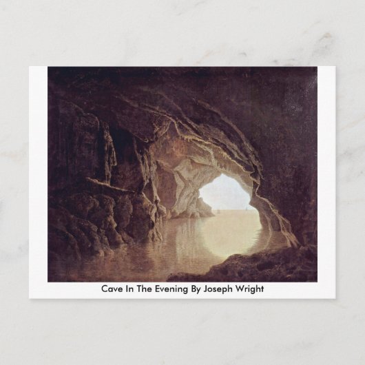 Carte Postale Cave Dans La Soirée Par Joseph Wright (Devant)