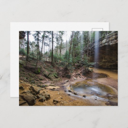 Carte Postale Cave de cendres, Hocking Hills State Park, Ohio (Devant / Derrière)