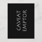Carte Postale Caveat Emptor (Devant)