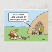 Carte Postale caveman minuit traîner les cheveux (Devant)