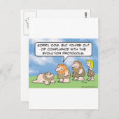 Carte Postale Caveman n'est pas en conformité avec l'évolution. (Devant / Derrière)