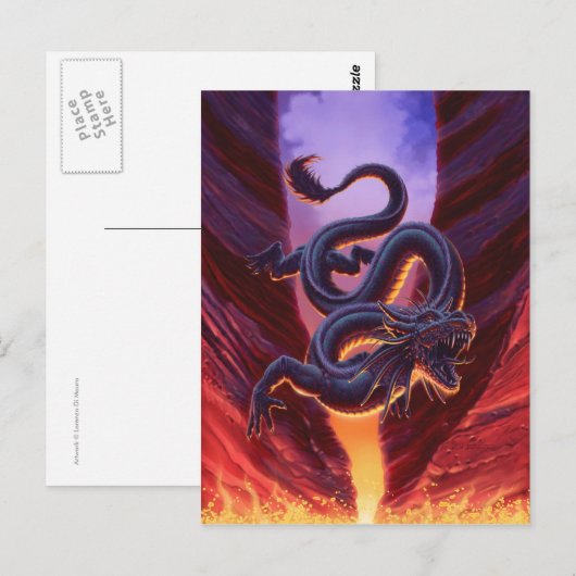 Carte Postale "Caverne de feu" (Devant / Derrière)