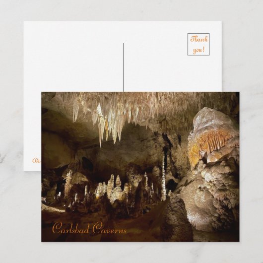 Carte Postale Cavernes Carlsbad (Devant / Derrière)