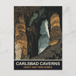 Carte Postale Cavernes Carlsbad, Domes géants et jumeaux, Voyage