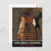Carte Postale Cavernes Carlsbad, Rocher des âges, Voyage (Devant / Derrière)