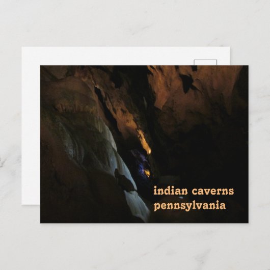 Carte Postale cavernes indiennes pennsylvanie (Devant / Derrière)