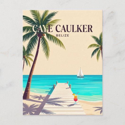 Carte Postale Caye Caulker Belize (Devant)
