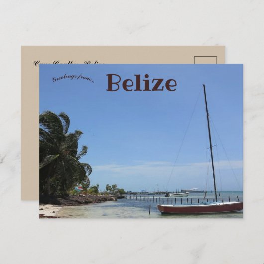 Carte Postale Caye Caulker Belize (Devant / Derrière)
