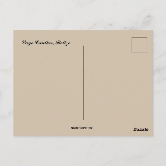 Carte Postale Caye Caulker Belize (Dos)