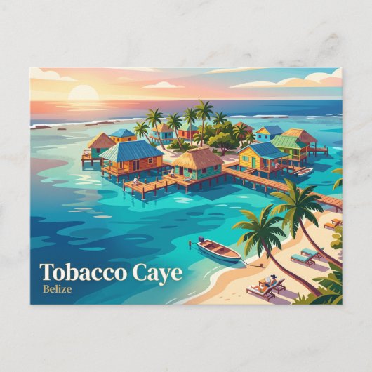 Carte Postale Caye Tobacco Belize (Devant)