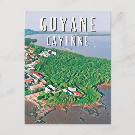 Carte Postale Cayenne Photo Vintage  (Devant)