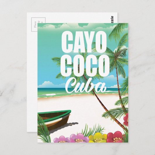 Carte Postale Cayo Coco affiche des vacances à Cuba (Devant / Derrière)