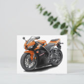 Carte Postale CBR 600 Orange-Black Bike (Debout devant)