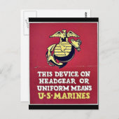 Carte Postale Ce Dispositif Sur Le Casque Ou Les Moyens Uniforme (Devant / Derrière)