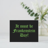 Carte Postale Ce Doit Être Le Jour De Frankenstein (Debout devant)