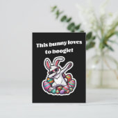 Carte Postale Ce lapin adore faire du bogie ! (Debout devant)
