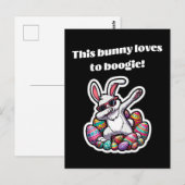 Carte Postale Ce lapin adore faire du bogie ! (Devant / Derrière)