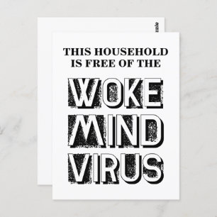 Carte Postale Ce ménage est libre de Woke Mind Virus personnalis