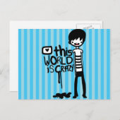 Carte Postale Ce Monde est fou (Devant / Derrière)