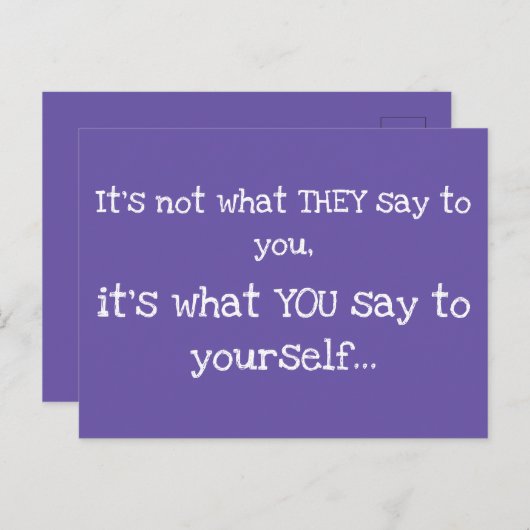 Carte Postale Ce n'est pas ce qu'ILS vous disent des mots sages (Devant / Derrière)