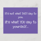 Carte Postale Ce n'est pas ce qu'ILS vous disent des mots sages (Devant)