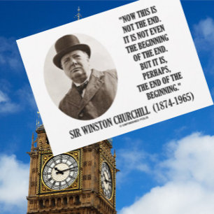 Carte Postale Ce N'Est Pas La Fin (Citation De Winston Churchill