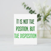 Carte Postale Ce n'est pas la position, mais la disposition (Debout devant)