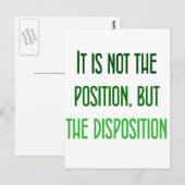 Carte Postale Ce n'est pas la position, mais la disposition (Devant / Derrière)