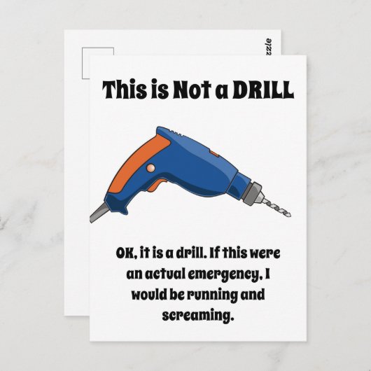 Carte Postale Ce n'est pas un exercice (Devant / Derrière)