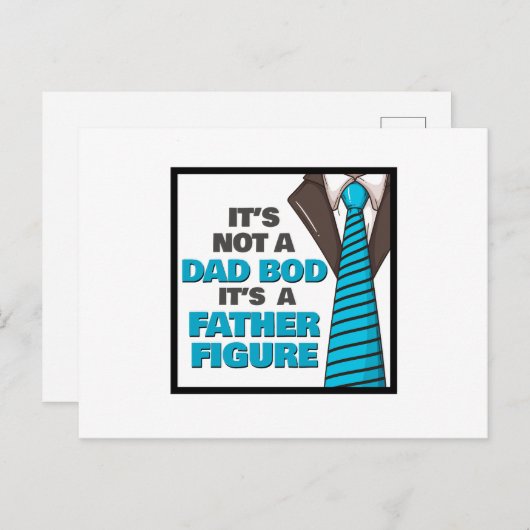 Carte Postale Ce n'est pas un papa Bod C'est un père Figure (Devant / Derrière)