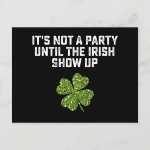 Carte Postale Ce n'est pas une fête avant que les Irlandais ne s