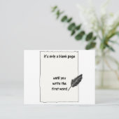 Carte Postale Ce n'est qu'une page vierge... (Debout devant)