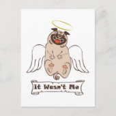 Carte Postale Ce n'était pas moi ange carlin drôle de citation (Devant)