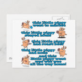 Carte Postale ce petit dessin de rime de pépinière (Devant / Derrière)