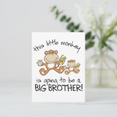 Carte Postale ce petit grand frère singe (Debout devant)