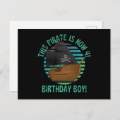 Carte Postale Ce pirate a maintenant 4 ans, c'est son anniversai (Devant / Derrière)