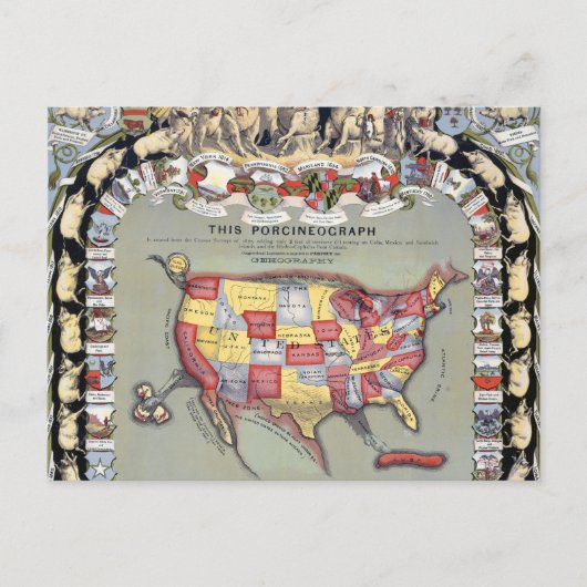 Carte Postale CE PORCINÉOGRAPHE, c1876 (Devant)