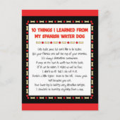 Carte Postale Ce Que J'Ai Appris De Mon Chien Espagnol À Eau (Devant)