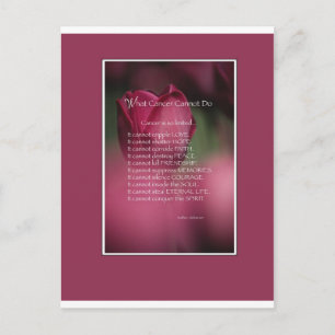 Carte Postale Ce que le cancer ne peut pas faire, soutenir et en